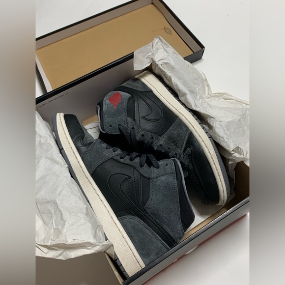 Jordan 1 Retro Mid Black Gym Red Anthracite Mens 9 - Picture 7 of 14